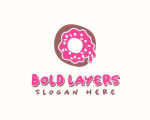 Doughnut Icing Letter O logo design