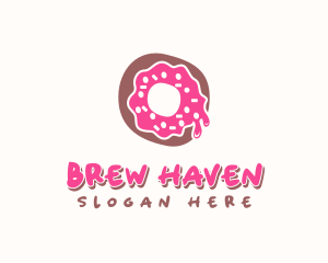 Doughnut Icing Letter O logo design