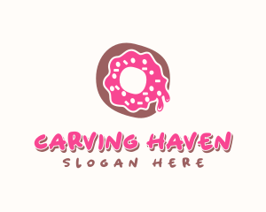 Doughnut Icing Letter O logo design