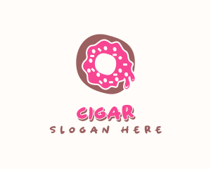 Doughnut Icing Letter O logo design