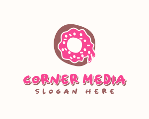 Doughnut Icing Letter O logo design