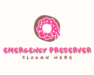 Doughnut Icing Letter O logo design