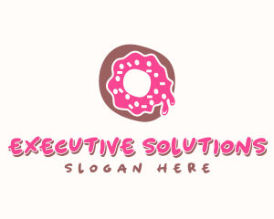 Doughnut Icing Letter O logo design