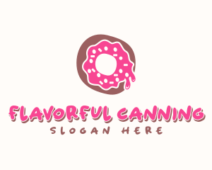 Doughnut Icing Letter O logo design