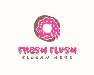 Doughnut Icing Letter O logo design