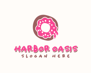 Doughnut Icing Letter O logo design