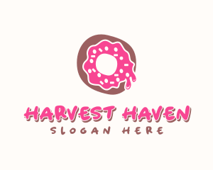 Doughnut Icing Letter O logo design