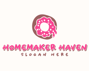 Doughnut Icing Letter O logo design