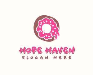 Doughnut Icing Letter O logo