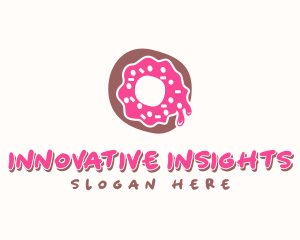 Doughnut Icing Letter O logo design