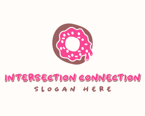 Doughnut Icing Letter O logo design