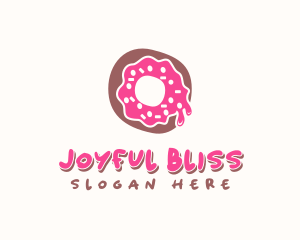 Doughnut Icing Letter O logo design