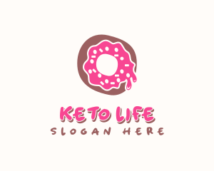 Doughnut Icing Letter O logo design