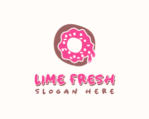 Doughnut Icing Letter O logo design