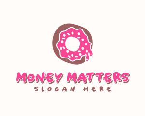 Doughnut Icing Letter O logo design