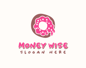 Doughnut Icing Letter O logo design