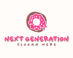 Doughnut Icing Letter O logo design