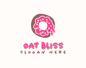 Doughnut Icing Letter O logo design