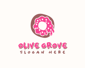 Doughnut Icing Letter O logo design