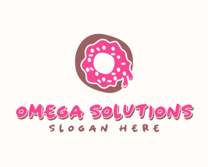 Doughnut Icing Letter O logo design