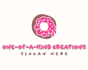 Doughnut Icing Letter O logo design