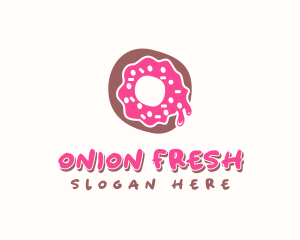 Doughnut Icing Letter O logo design