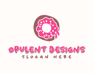 Doughnut Icing Letter O logo design