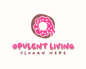 Doughnut Icing Letter O logo design