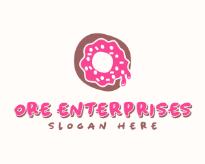 Doughnut Icing Letter O logo design