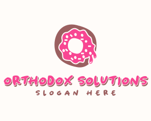 Doughnut Icing Letter O logo design