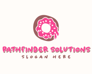 Doughnut Icing Letter O logo design