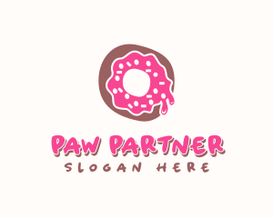 Doughnut Icing Letter O logo design