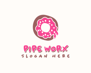 Doughnut Icing Letter O logo design