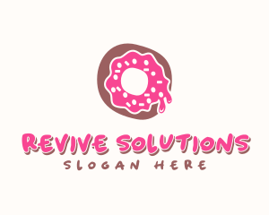 Doughnut Icing Letter O logo design