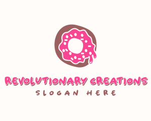 Doughnut Icing Letter O logo design