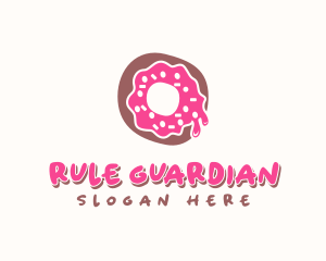 Doughnut Icing Letter O logo design