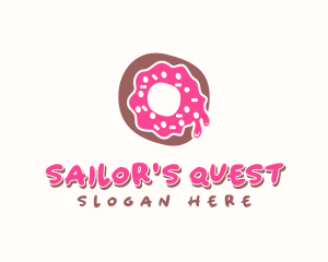 Doughnut Icing Letter O logo design