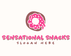 Doughnut Icing Letter O logo design