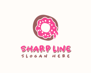 Doughnut Icing Letter O logo design