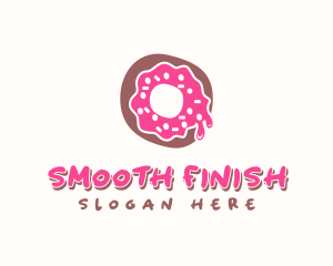 Doughnut Icing Letter O logo design