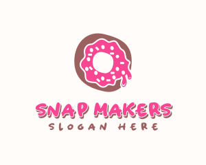 Doughnut Icing Letter O logo design