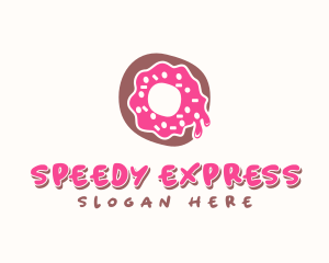 Doughnut Icing Letter O logo design