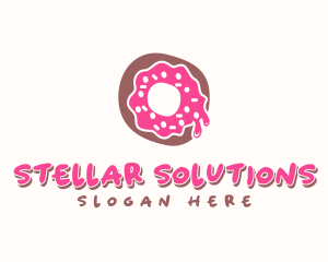 Doughnut Icing Letter O logo design