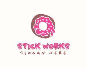 Doughnut Icing Letter O logo design