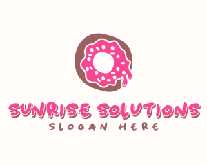 Doughnut Icing Letter O logo design