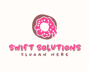 Doughnut Icing Letter O logo design