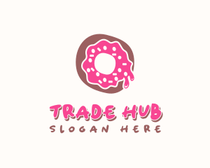 Doughnut Icing Letter O logo design