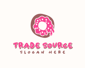 Doughnut Icing Letter O logo design