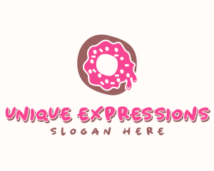 Doughnut Icing Letter O logo design