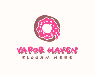 Doughnut Icing Letter O logo design